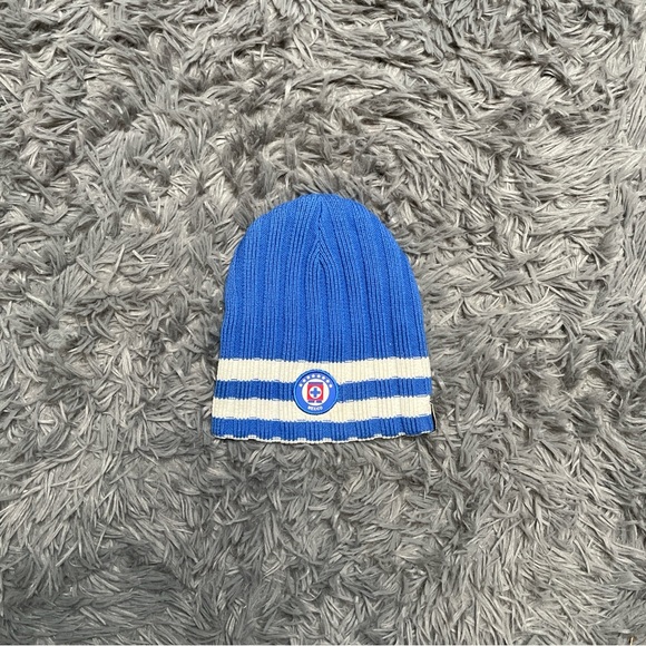 Vintage Cruz Azul Soccer Mexico Blue Kids Beanie - Picture 1 of 5
